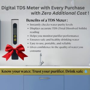 Aquaultra Eclipse 9L RO+UV+UF CopperMineral Water Purifier for Home (Incl. Digital TDS Meter & Body Cover) - Image 6