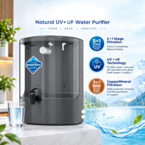 Natural 9L UV+UF Water Purifier With CopperMineral Filtration, Suitable for Soft Water Source < 200 PPM - Image 4